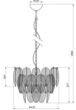 Adriana takpendel 43 cm