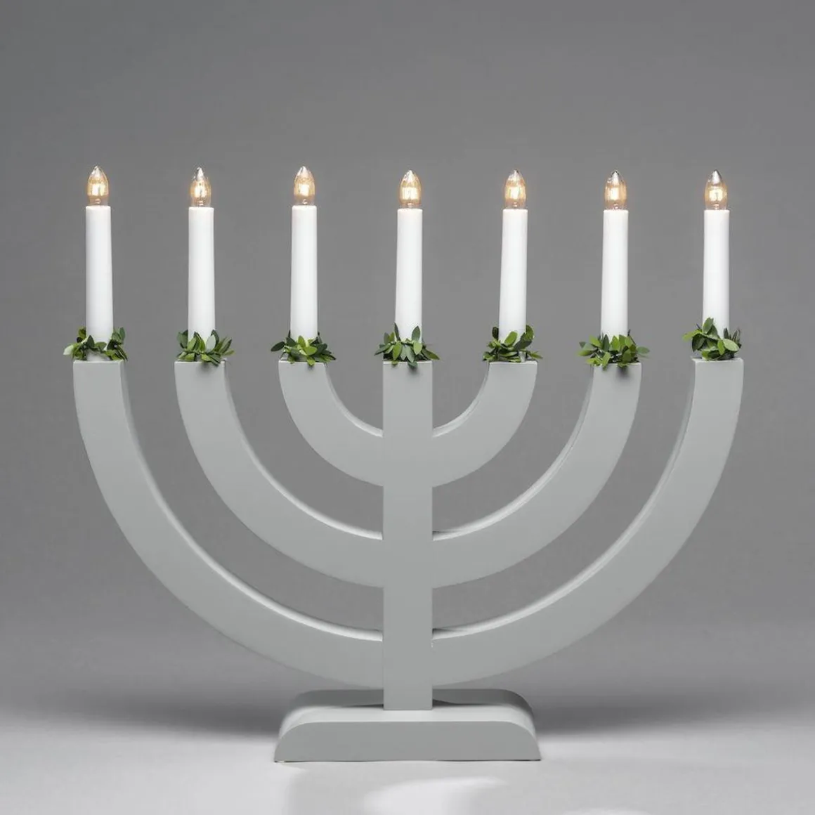 Adventsstake 7 armet - Grå