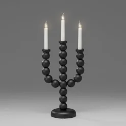 Adventsstake 3 armet - Svart