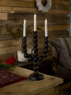Adventsstake 3 armet - Svart