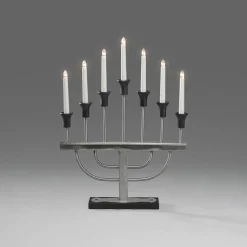 Adventsstake 7 armet ubehandlet metall