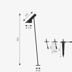 AJ Garden Pullert med spyd H:95cm - Påbygg