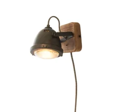 Alaska vegglampe metall/tre