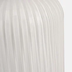 Alessia takpendel 15 cm ribbet glass - Opal/Messingfarget