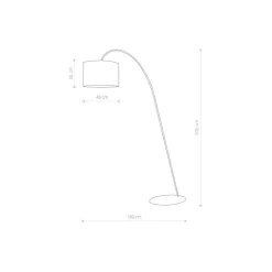 Alice gulvlampe - Svart/Gullfarget