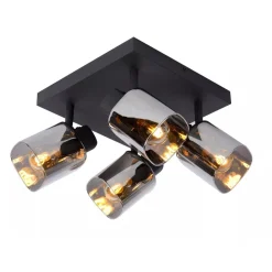 Alion Taklampe 4 - Røykfarget/Svart