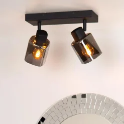 Alion Taklampe 2 - Røykfarget/Svart