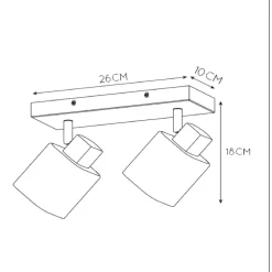 Alion Taklampe 2 - Røykfarget/Svart