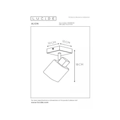 Alion Taklampe - Røykfarget/Svart