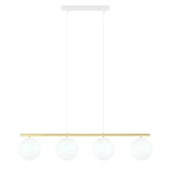 Allora takpendel 4-lys - Hvit/Opal/Gullfarget