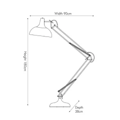 Alonzo gulvlampe 187 cm - Svart