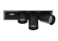 Aria mini flex K4 downlight justerbar 4x5W 3000K RA90 Dimbar - Svart