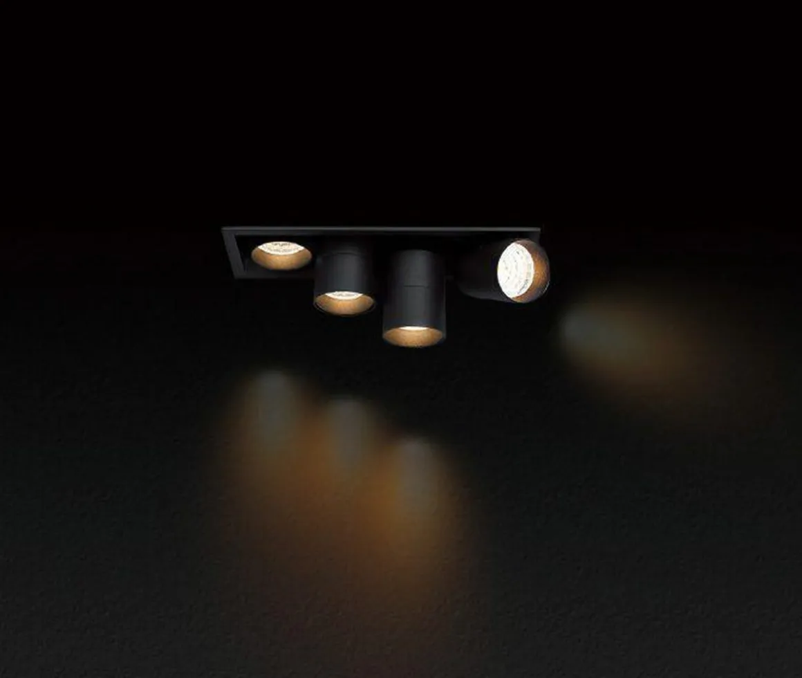 Aria mini flex K2 downlight justerbar 2x5W 3000K RA90 Dimbar - Svart