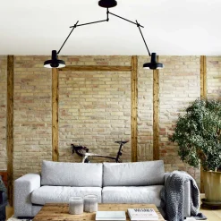 Arigato dobbel taklampe - Svart