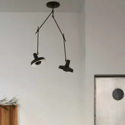 Arigato dobbel taklampe - Svart