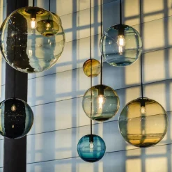 Arkivlampe 4014 30 cm - Blå - Messing