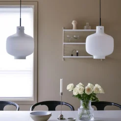 Arkivlampe 4180 - Large - Hvit Matt - Matt Sort