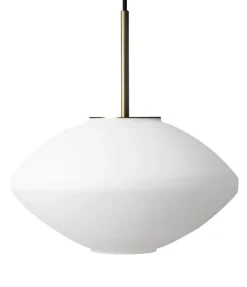 Arkivlampe 4280 Matt Hvit Sandblåst - Messing