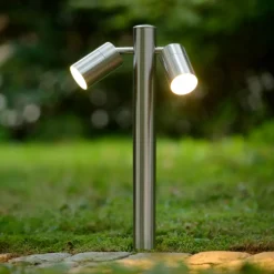 Arne pullert utendørs 2 arm IP44 GU10 50 cm - Satin Krom