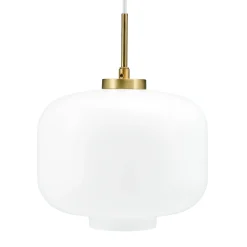 Arp takpendel 25 cm - Messing/Opal glass