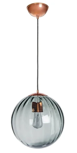 Arran takpendel 30 cm - Kobber/Gråfarget glass