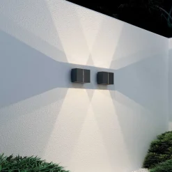 Ask vegglampe opp/ned utendørs 11W 2700K IP65 - Svart