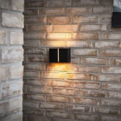 Ask vegglampe opp/ned utendørs 11W 2700K IP65 - Svart