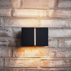 Ask vegglampe opp/ned utendørs 11W 2700K IP65 - Svart