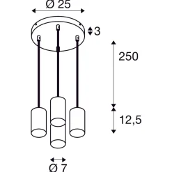 Asto tube rondell takpendel 4-lys