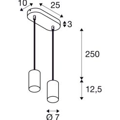 Asto tube takpendel 2-lys