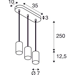 Asto tube takpendel 3-lys