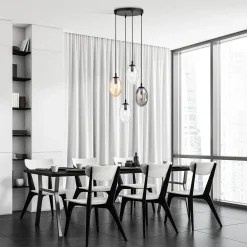 Astral rondell takpendel 4-lys - Svart/Mix