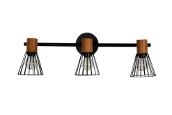 Atticus tak-/vegglampe 3 lys - Svart/Trefarget