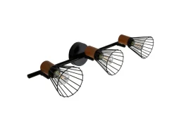 Atticus tak-/vegglampe 3 lys - Svart/Trefarget