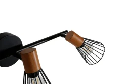 Atticus tak-/vegglampe 3 lys - Svart/Trefarget