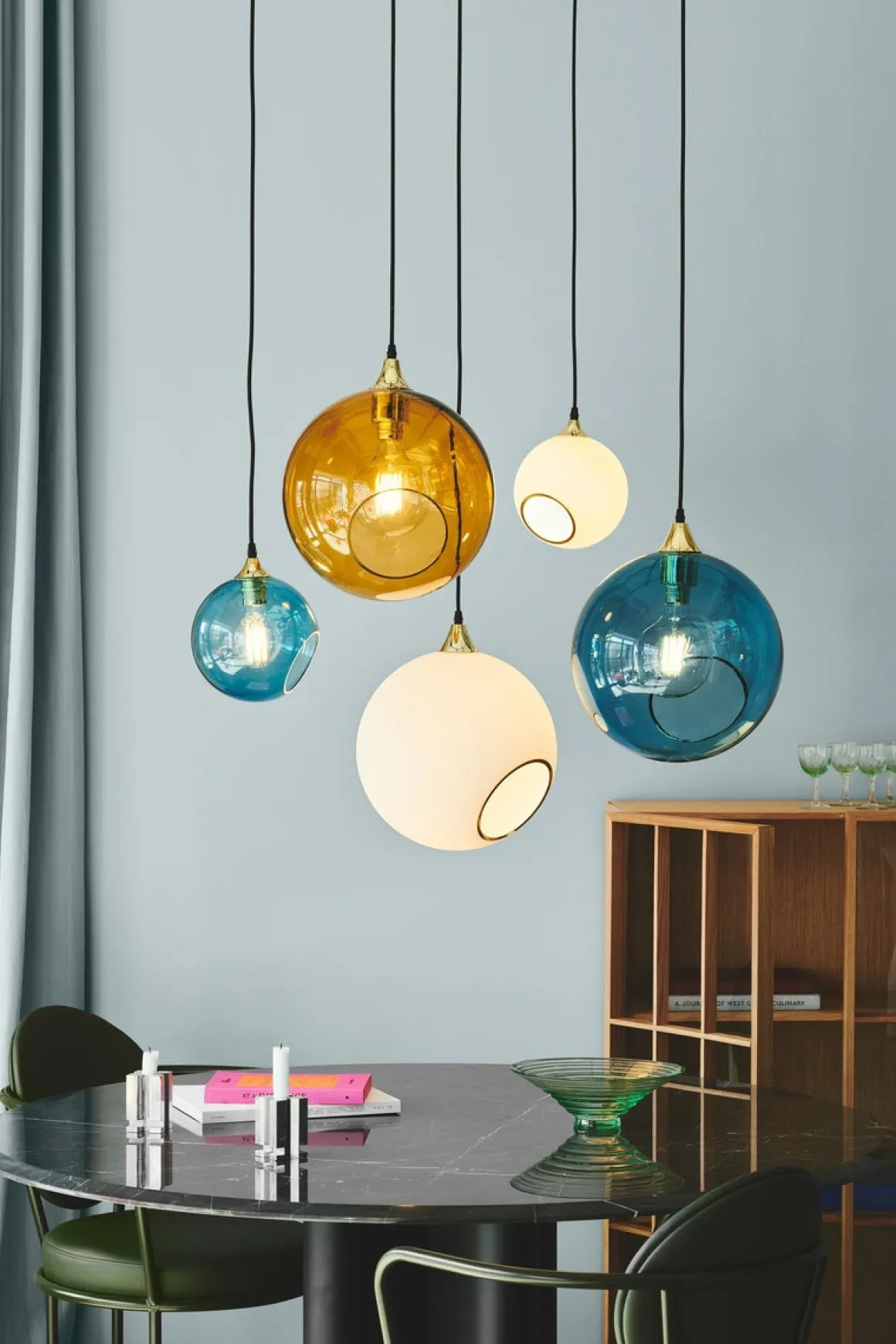 Ballroom taklampe - Blå