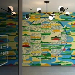 Baluna taklampe 6 lys - Svart/Opal