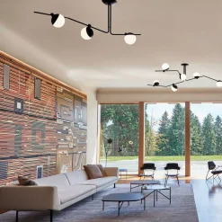 Baluna taklampe 3 lys - Svart/Opal