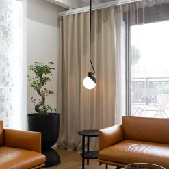 Baluna taklampe - Svart/Opal