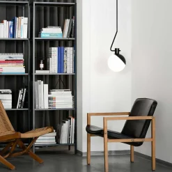 Baluna taklampe - Svart/Opal