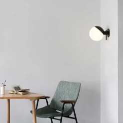 Baluna tak/vegglampe - Svart/Opal