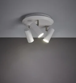 Barcelona taklampe hvit 3 spotter - Hvit