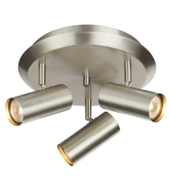 Barcelona taklampe stål 3 spotter - Stål