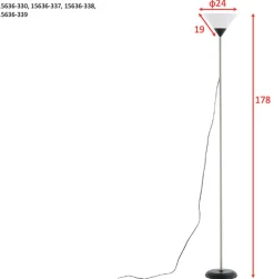 Batang gulvlampe 178 cm - Aqua/Hvit