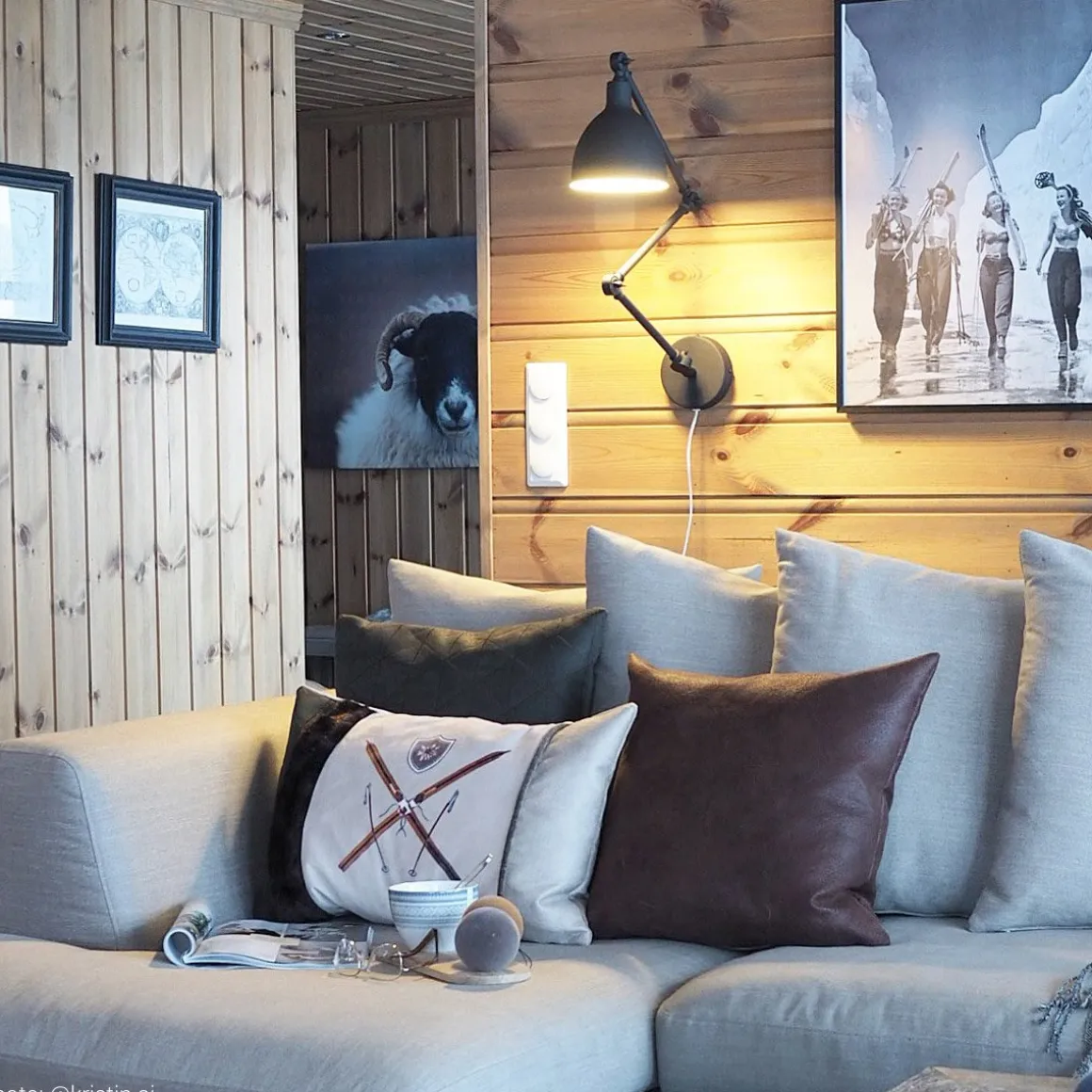 Bazar vegglampe Svart