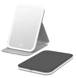 Beauty Table oppladbart sminkespeil med lys - Svart