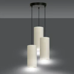 Bente rondell takpendel 3 lys - Hvit