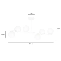 Bior 6 taklampe - Hvit/Opal hvit