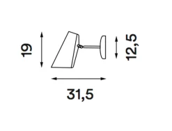 Birdy vegglampe kort