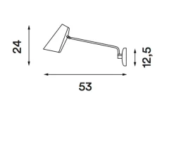 Birdy vegglampe swing